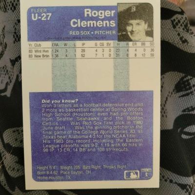 1984 fleer roger clemens rookie - Thumbnail 3