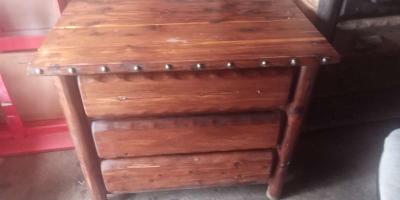 Cedar log three drawer dresser - Thumbnail 3