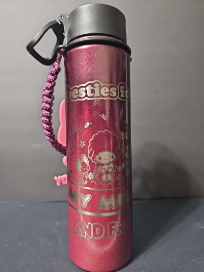 24oz laser Engraved Insulated MY MELODY  Water Bottle - Thumbnail 3