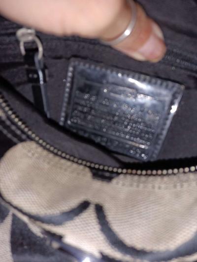 Coach beige and black canvas with leather trim - Thumbnail 6