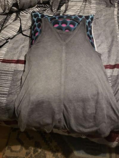 size LG Charcoal Grey Tank Top with light airy fabric - Thumbnail 6
