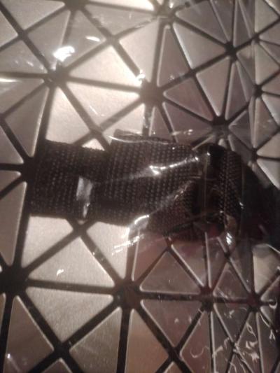 Metallic Studded Geometric Designer Backpack Bag Durable Gla - Thumbnail 2