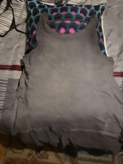 size LG Charcoal Grey Tank Top with light airy fabric - Thumbnail 5