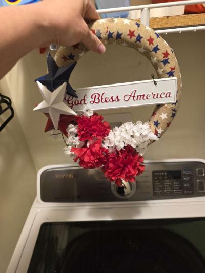 God Bless America wreath decor - Thumbnail 4