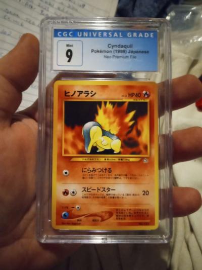 Vintage rare 1999 Japanese CYNDAQUIL CGC SLAB - Thumbnail 4