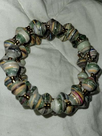 Beautiful beaded wrap around bracelet - Thumbnail 2