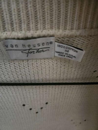 womens Van heusen m size white sweater - Thumbnail 2