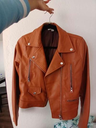Leather jacket dark brown medium size - Thumbnail 3