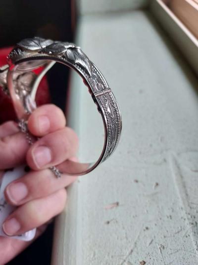 costume whiting  davis genuine hematite cabachon - Thumbnail 3