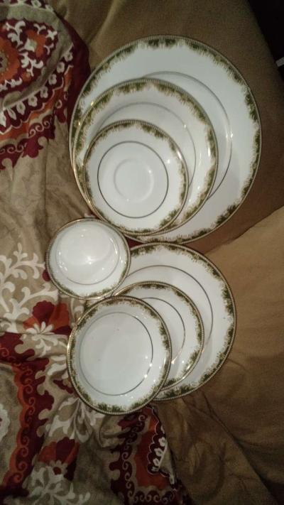 noritake china dishes with ailer plated spoons and forks - Thumbnail 5