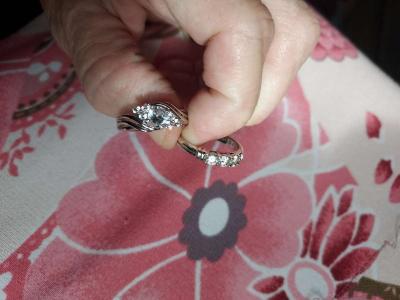 size 7 925 SILVER W  PERFECT CZ STONES  SET - Thumbnail 2