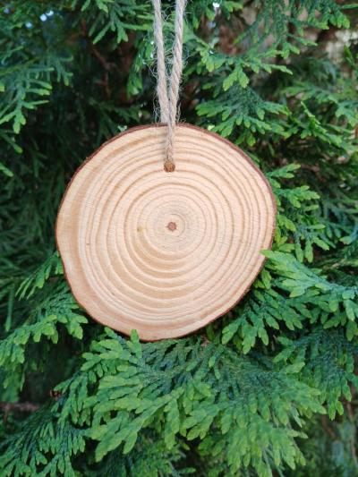 Down by the Sea Hanging Wooden Pour Painted Sharks Eye Ornam - Thumbnail 6