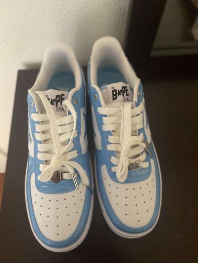 A Bathing Ape Bape Sta Low Blue White - Thumbnail 5