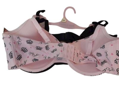 Juicy Couture NWT Bra Set Pink W Logo  Black Size 40C - Thumbnail 2