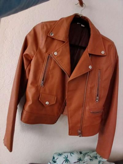 Leather jacket dark brown medium size - San Juan Capistrano, California