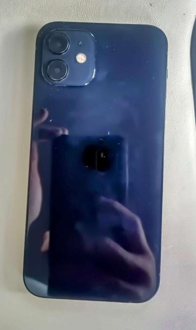 Black iPhone 12 With Black OtterBox Case - Thumbnail 2