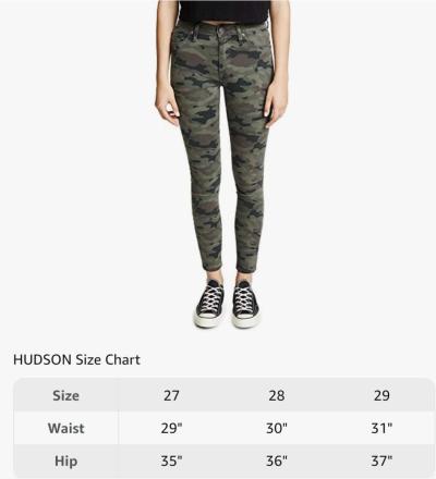 Hudson Camouflage High Waist Barbara Supper Skinny Jeans S28 - Thumbnail 5