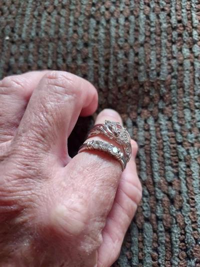 size 7 925 SILVER W  PERFECT CZ STONES  SET - Thumbnail 6