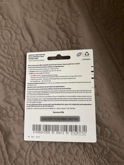 STRAIGHT TALK UNLIMITED SERVICE CARD FOR 30 DAYS - Thumbnail 2