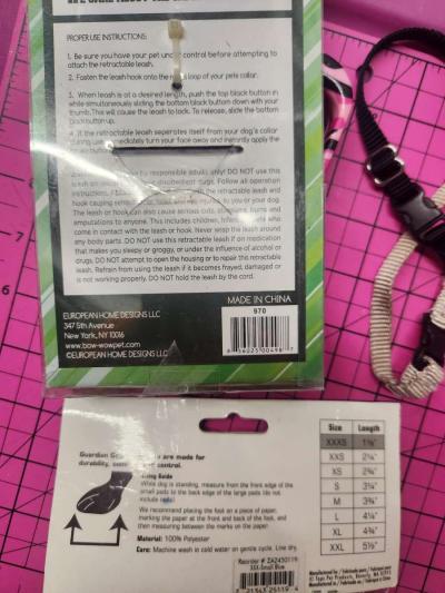 Pet Dog Lot of 3 Retractable Leash Harness and Boots - Thumbnail 3