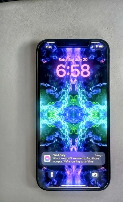 Black iPhone 12 With Black OtterBox Case - Thumbnail 3