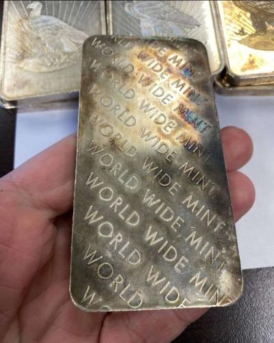 world wide mint American eagle vintage 10oz bars - Thumbnail 2
