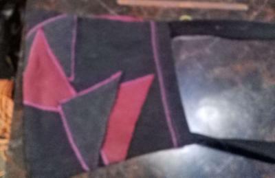 hand made blue jean purse - Thumbnail 3