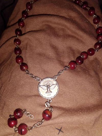 vintage Italian beaded and putter rosary - Thumbnail 4