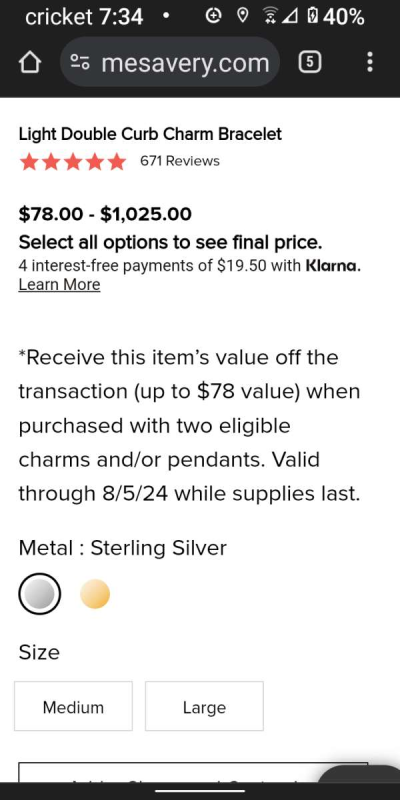 Authentic James Avery Mothers day charm bracelet - Thumbnail 3