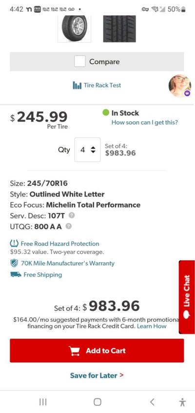 Michelin Defender LTX MS 24570R16 - Thumbnail 4