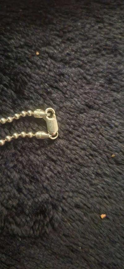 Sterling silver necklace and cross pendant - Thumbnail 3