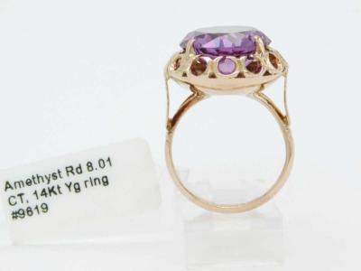 14k gold  yellow natural Amethyst - Thumbnail 3