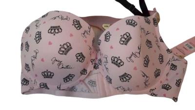 Juicy Couture NWT Bra Set Pink W Logo  Black Size 40C - Thumbnail 3