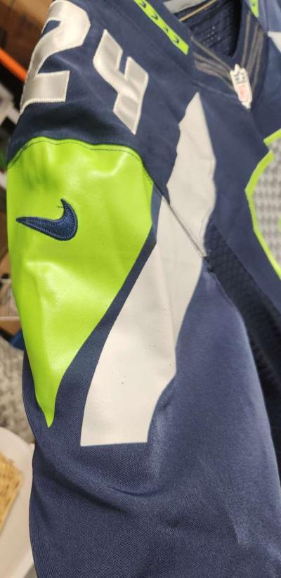 NFL Seahawks Marshawn Lynch 24 Onfield 24 Seahawks Jersey - Thumbnail 3