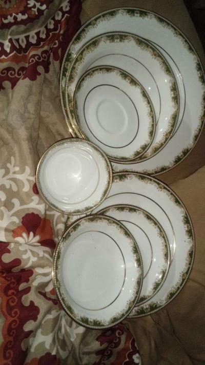 noritake china dishes with ailer plated spoons and forks - Thumbnail 4