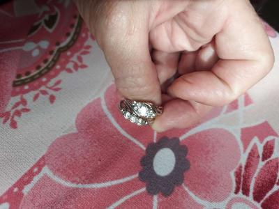 size 7 925 SILVER W  PERFECT CZ STONES  SET - Thumbnail 4