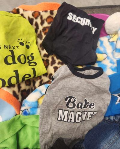 Pet Dog Lot of 11 Outfits Lightly Worn New SZs S to M - Thumbnail 2