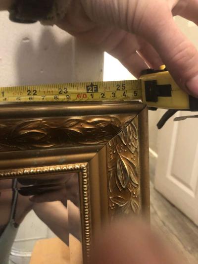 antique gold framed mirror - Thumbnail 3