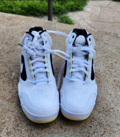 Nike Air Flight Lite MidWhite Lemon Black White SIZE 13 - Thumbnail 2