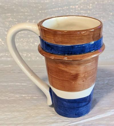 Rare Vintage WCL 3D Ceramic Thanksgiving Pilgrim Mug - Thumbnail 3