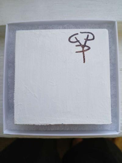 Orb Eruption Acrylic Pour Painted Magnetic Stretched Canvas - Thumbnail 6