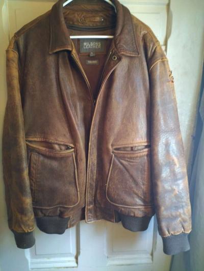 old school Wilson Brown Leather Jacket