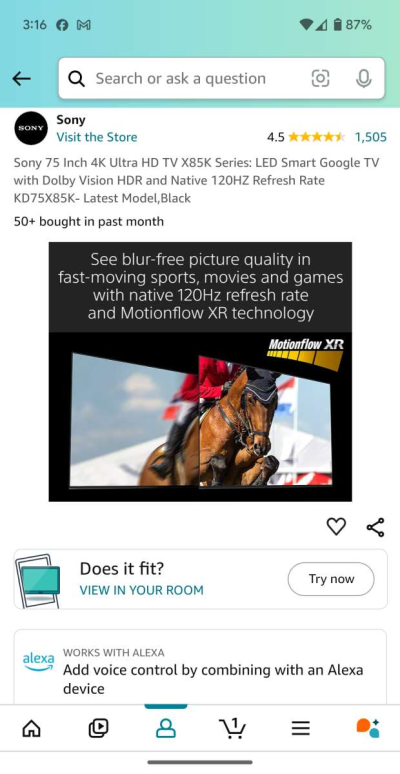 Sony 75 in TV - Thumbnail 3