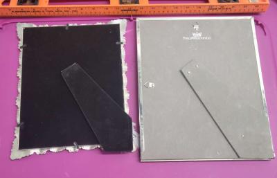 2  8x10 Photo Frames 1 Pearl and Embellished 1 Silver Mirror - Thumbnail 5