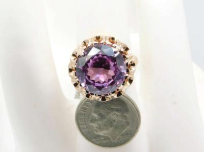 14k gold  yellow natural Amethyst - Thumbnail 2