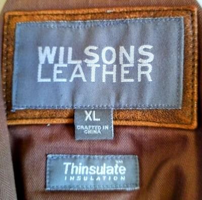 old school Wilson Brown Leather Jacket - Thumbnail 2