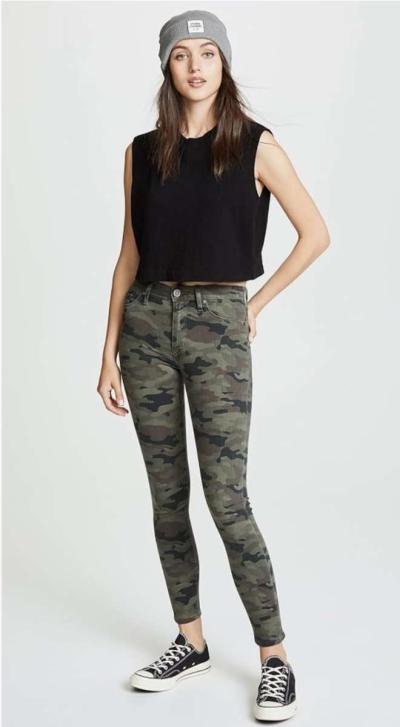Hudson Camouflage High Waist Barbara Supper Skinny Jeans S28 - Thumbnail 3