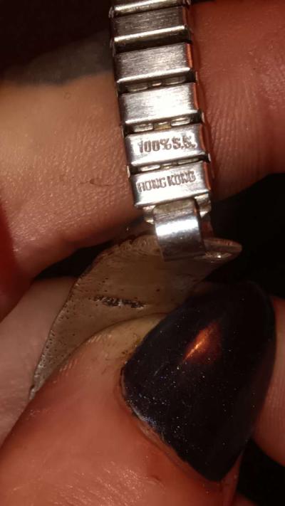 vintage sterling silver and turquoise watch band - Thumbnail 4