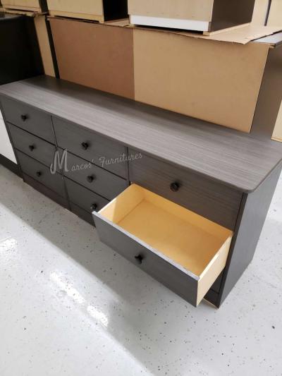 Gray Matte Wide Dresser - Thumbnail 2