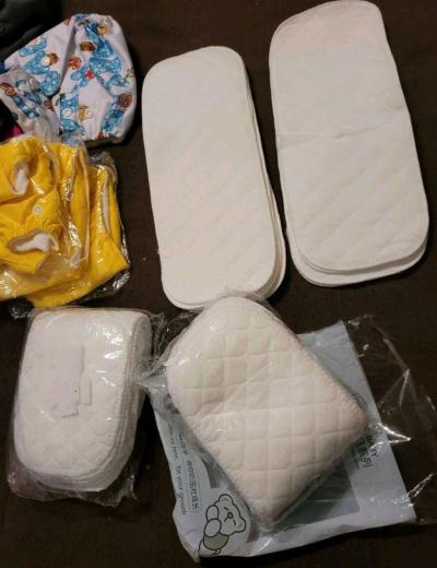 NEW 9 WASHABLE DIAPERS AND 30 PADS - Thumbnail 4